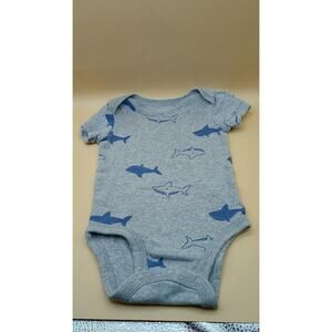 Just One You By Carters 3 Months Preowned Bodysuit - Gray and Sharks